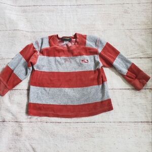 Image velour red & gray lounge/pajama top sz 4